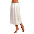 thumbnail image 2 of ITFABS Jupe Femme Solide Lisse Dentelle Taille Élastiquée Jupe Ample Robe, 2 of 2