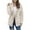 Beige, variant on Womens Jackets Fall Color Block Long Sleeve Hooded Cardigan Fashion Loose Fit Front Open Fuzzy Outwears Jacket