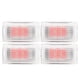 thumbnail image 1 of 4 piezas de bombillas de luces LED interiores Kit de bombillas de luz de piso de charco de puerta de maletero de repuesto para Tesla Model 3 Y S X rojo, 1 of 10