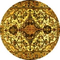 thumbnail image 1 of Ahgly Company Indoor Round Persian Yellow Traditional Area Rugs, 7' Round, 1 of 4