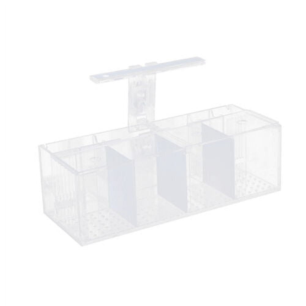 LED Light Aquarium Acrylic 4 Grids Betta Fish Tank Isolation Box with Pump