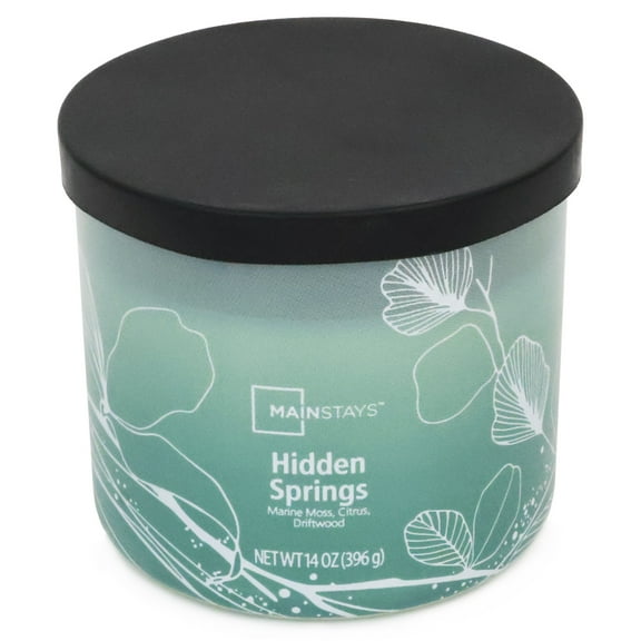 Mainstays 3-Wick Textured Wrapped Hidden Springs Scented Candle, 14 oz