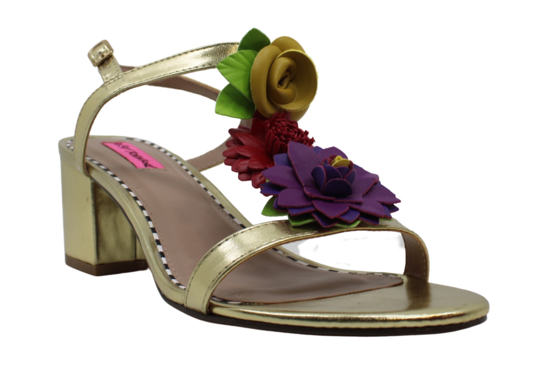 betsey johnson blue adde faux leather sandals