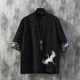thumbnail image 5 of Camiseta de manga corta de lino y algodón bordada para hombre de estilo chino, chaqueta de traje Tang de corte fino, camiseta de manga corta de lino y algodón, 5 of 5