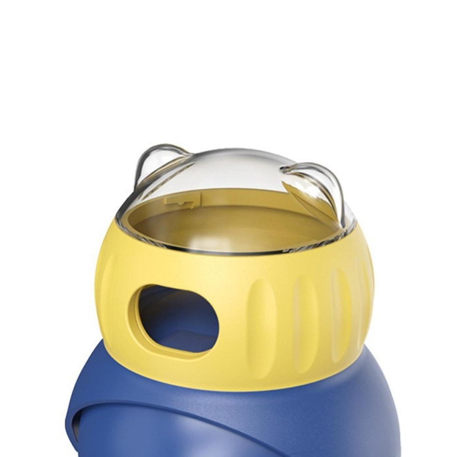 TOOYFUL Dog Treat Dispenser Toy Enrichment Exercise for Cats Leaking Ball Refillable Blue Yellow
