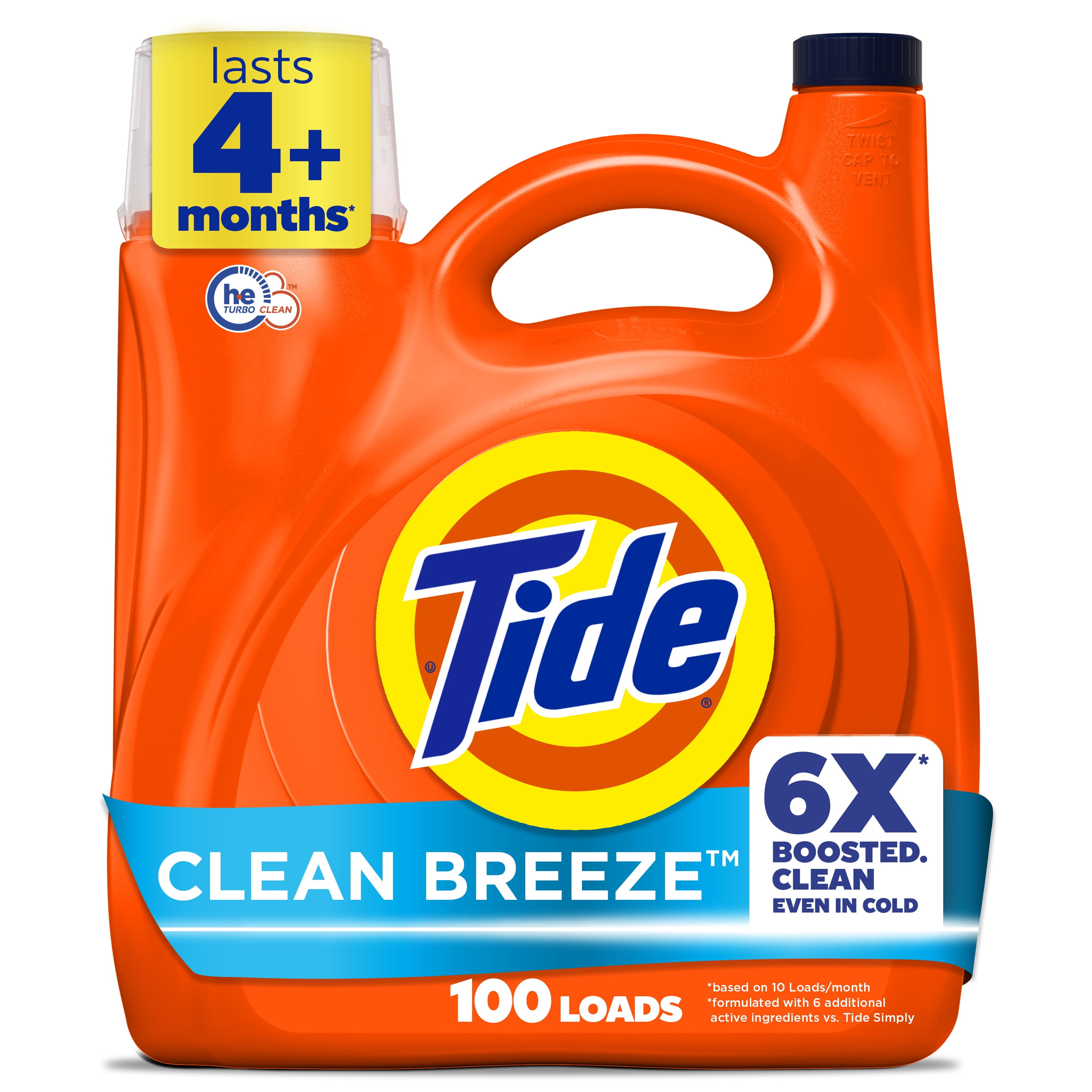 Tide Laundry Detergent Liquid with 6X Boosted Cleaning Power
