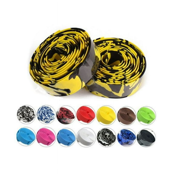Camouflage Bike Handlebar Tape Super Soft EVA Bicycle Bar Tape Wraps with 2 Bar Plugs for Touring Cycling and Road Racing - 2PCS Per Set