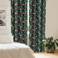 thumbnail image 2 of Ambesonne Geometric Curtains, Platonic Shapes 3D, Pair of 28"x95", Multicolor, 2 of 5