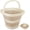 Beige, variant on Collapsible Mop Bucket and Ice Bucket-5L(1.3 Gallon) Household Cleaning Silicone Dust Mops Bucket, Portable Bathroom Cleaning Supplies Square Bucket for Cleaning