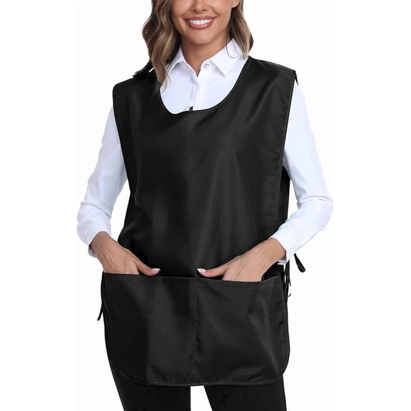 Haimei Unisex Vintage Apron 0 Pockets Party Utility Apron, Black, Standard, 1