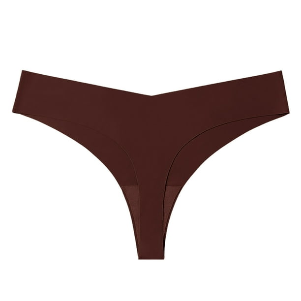 Tanga sin costuras de seda helada de cintura baja para mujer - Poliéster, transpirable, S-XXL