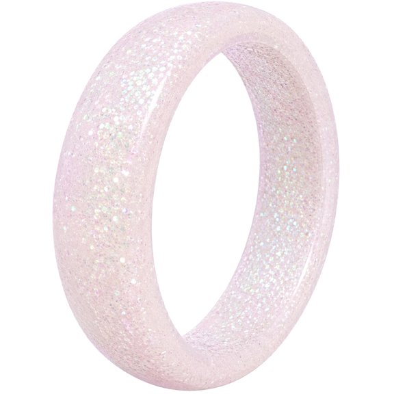 QALO Women's Silicone Wedding Band - Pixie Dust Classic, Size 7