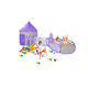 thumbnail image 1 of Carpa Casita Para Niñas Con Túnel Alberca De Pelotas 3 En 1 morado blanco, 1 of 5