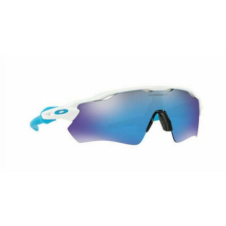 Oakley Mens Radar Ev Path Sunglasses (OO9208 38) Plastic Polished White Blue/Prizm Sapphire Prizm Sapphire - Image 2
