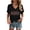Black, variant on Womens Tshirt Funny Graphic Print Short Sleeve V Neck Soft Tee Positive Mind Tees for Women Black M