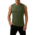 thumbnail image 6 of Kctiaxy Plus Size Tank Tops for Men Crew Neck Pullover Lightweight Sleeveless Tee Shirts Fashion Casual Soild Color Workout Tops for Summer Vacation, 6 of 9
