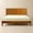 King - Caramel, variant on Acacia Haven Queen Size Bed Frame and Headboard Solid Wood Platform Bed, Queen Bed Frame 800 lbs Capacity, Scandinavian Signature Wood Bed Compatible with All Mattresses, Caramel