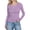 Purple, variant on Womens Plain Tshirts Women Ribbed Crew Neck Long Sleeve Soft Stretchy Casual Basic Top Blue L