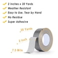 thumbnail image 4 of EMPYNACL Duct Tape Heavy Duty Waterproof, 5 Pack Silver Tape for Indoor & Outdoor Use, 2 Inches x 30 Yards, 7.5 Mil Thickness, Sticky, Durable, Heat Resistant, No Residue and Tear by Hand, 4 of 7