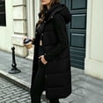 thumbnail image 7 of Mifsaly Womens Long Puffer Vests Zip Up Hooded Quilted Vest Snap Button Winter Casual Daily Going Out Windproof Outerwear with Pockets, 7 of 7