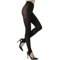 thumbnail image 2 of Women's MeMoi MTO02211 Stirrup Opaque Tights (Black S/M), 2 of 3