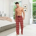 thumbnail image 7 of HPINK-T Red Snowflake Mens Sleep Pajama Pants Set Bottoms Lounge Sleepwear PJs, 7 of 7