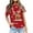 Red, variant on IWRICH Christmas T Shirts Plus Size for Women Round Neck Short Sleeve Tops Holiday Reindeer Printed Loose Casual Tees XL