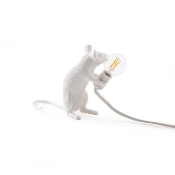 Hartsbordlampa i Resin Seletti Sittande Muscle Vit 5 x 15 x 12,5 cm