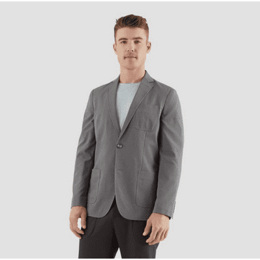 Haggar H26 Men's Slim Fit Sport Blazer - Gray, Small