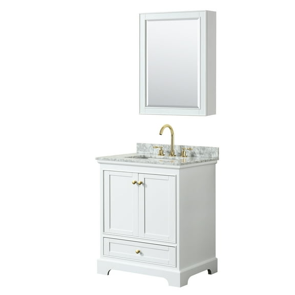 Wyndham Collection Wcs202030scmunsmed Deborah 30" Free Standing Single Vanity Set - White