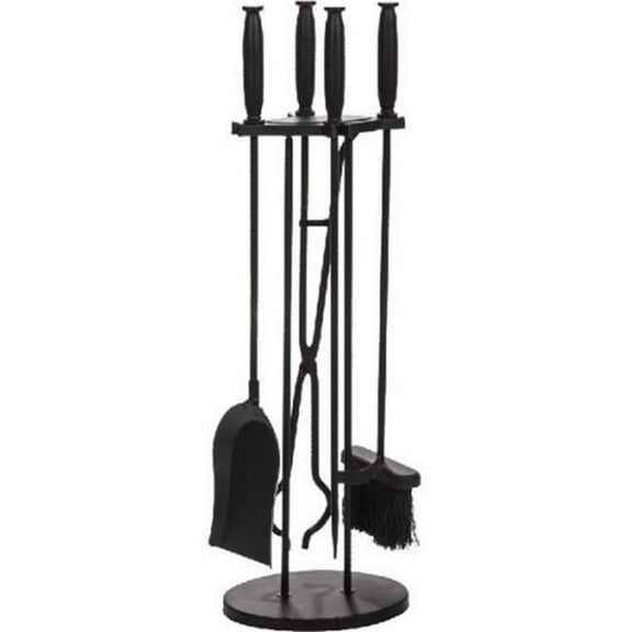 Dagan 1632 Fireplace Tool Set, Black - 5 Piece