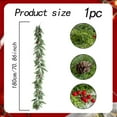 thumbnail image 2 of 6FT Christmas Pine Garland, Artificial Greenery Garland with Spruce Cypress Red Berries Pinecones for Holiday Season Mantel Fireplace Table Runner Centerpiece Xmas Decor, 2 of 4