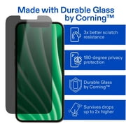 onn Privacy Screen Protector for iPhone® 17e / 16e / 14 / 13 / 13 Pro, Provides Ultimate Protection with Durable Glass by Corning™, Plus Advanced Easy Application Tray