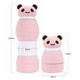 thumbnail image 3 of 600ml Foldable Water Kettle BPA Free Large Capacity Drinkware Panda Foldable Silicone Water Bottle for Kids, 3 of 10