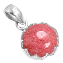 925 Sterling Silver Pendant Natural Thulith Handmade Jewelry