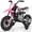 Pink, variant on LIGIANT 12V Kids Ride-On Motorcycle, 2×25W Motors, Training Wheels, Throttle Grip, Bluetooth & Music, Spring Suspension