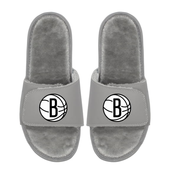 Unisex ISlide Brooklyn Nets Logo Fur Slide Sandals