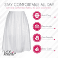 thumbnail image 2 of Valair Classic Short and Long Half Slip Skirt for Ladies and Girls - Slight Flair - Anti Static - Ranges 14" To 34" Length, 2 of 7