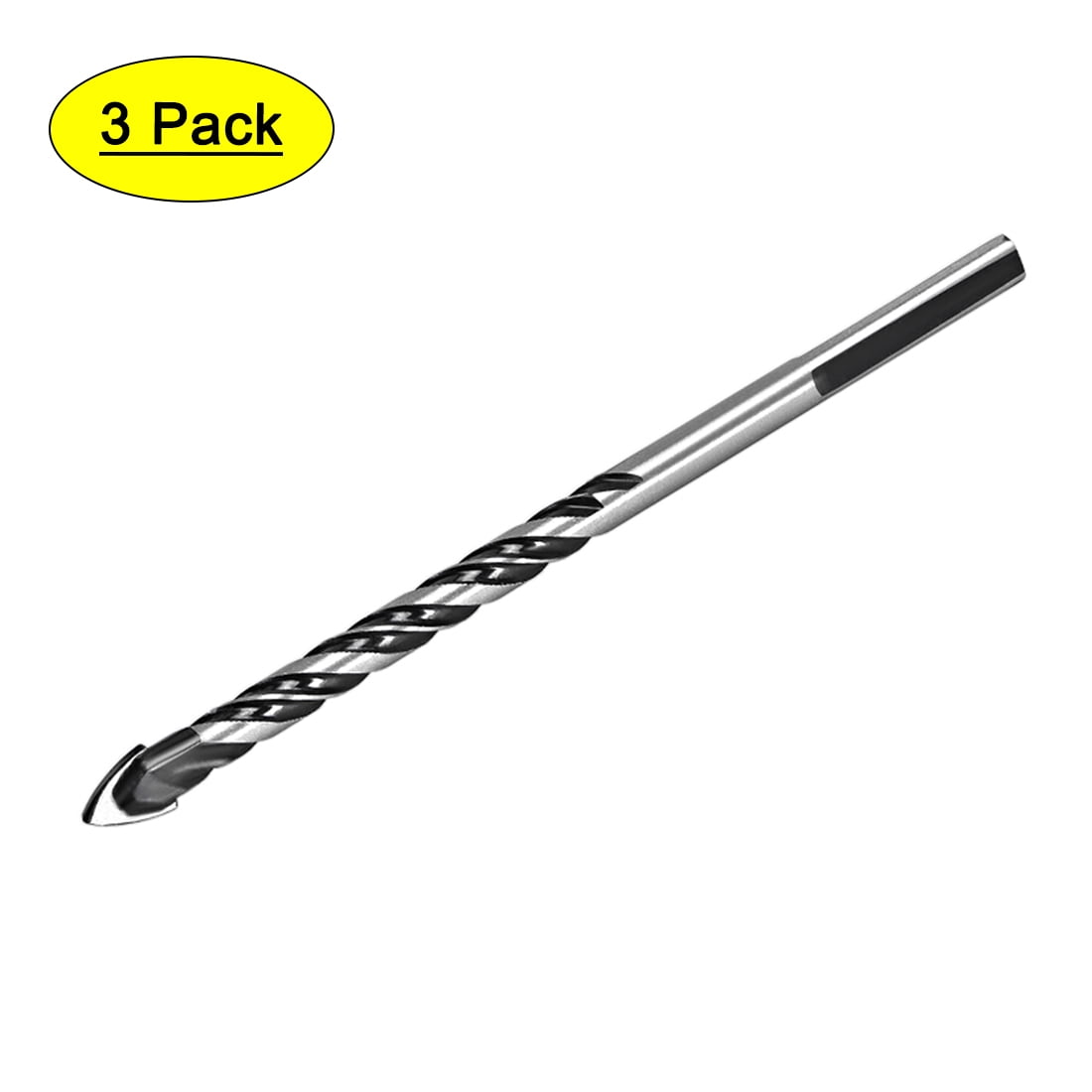 Uxcell 6mm Triangle Tip Drill Bit for Glass Tile Wood Marble Black