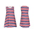 thumbnail image 7 of Logiee USA Colors Stripes Print Summer Dresses for Women,Beach Sleeveless Flowy Pocket Tshirt Tank Sundresses,Women's Sleeveless Dress, 7 of 7