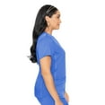 thumbnail image 2 of MED COUTURE Women V-Neck Shirttail Top, Color: Ceil, Size: 2XL (7459-CEIL-2XL), 2 of 5