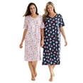 thumbnail image 4 of Dreams & Co. Plus Size Long Print Sleepshirt, 4 of 6