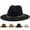 Blue, variant on Vintage Fedora Hat for Men Women Classic Wide Brim Trilby