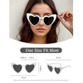 thumbnail image 4 of Gafas de sol Ricawa Heart Vintage Cat Eye Love Heart, paquete de 8, blancas, 4 of 7