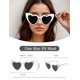 thumbnail image 4 of Gafas de sol Ricawa Heart Vintage Cat Eye Love Heart, paquete de 8, blancas, 4 of 7