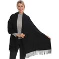 thumbnail image 3 of Fashion women scarf thin shawls Solid Color Women Scarf Winter Hijabs Tassels Long Cashmere Like Pashmina Hijabs Scarves Wraps, 3 of 5