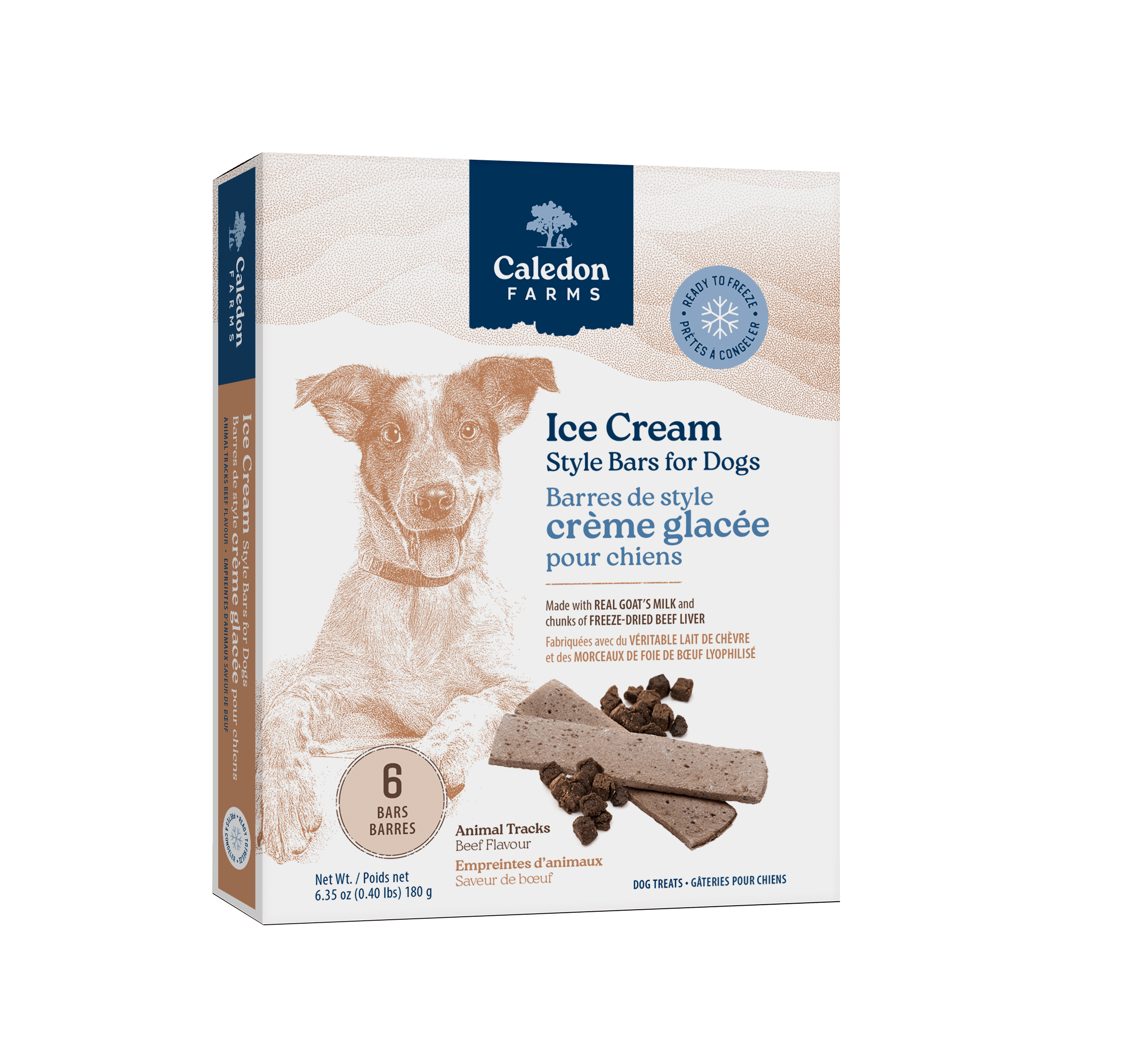 Caledon Farms Ice Cream Style Bars for Dogs Animal Tracks Beef Flavour Dog Treats