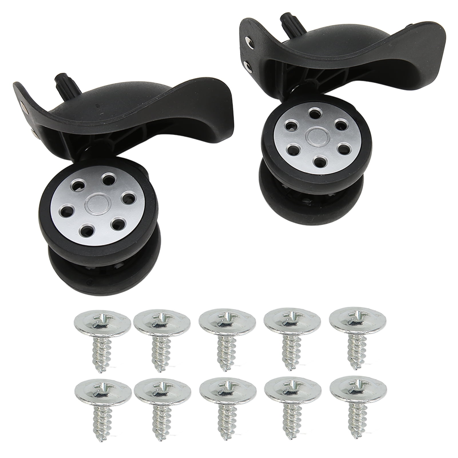 Luggage Caster, 360 Degrees Rotating Flexible Stable Luggage Suitcase Wheels PP PET 2 Pieces For