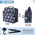 thumbnail image 3 of Zipper Binder with Shoulder Strap 2 inch 3 Ring Waterproof File Folder Organizer Bag 500 Sheet Cute Cat Paw Pattern, 3 of 8