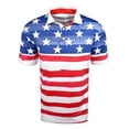 thumbnail image 5 of Snake Eyes Golf Patriotic Flag Print Polo Red/White/Blue Large, 5 of 5